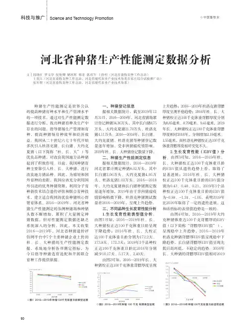 河北省种猪生产性能测定数据分析