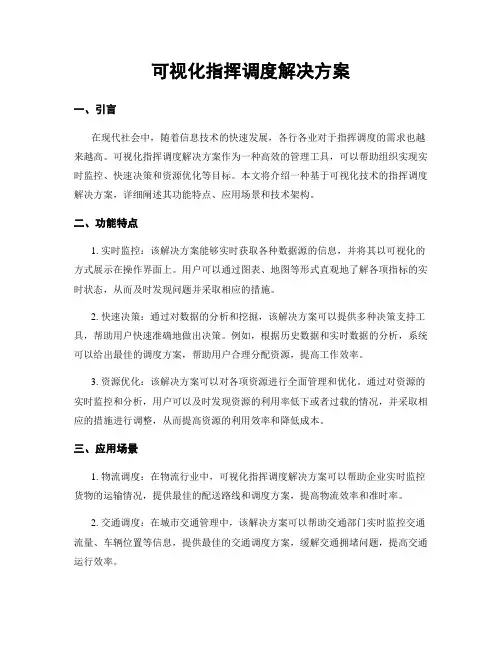 可视化指挥调度解决方案