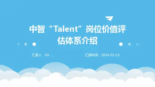 中智“Talent”岗位价值评估体系介绍