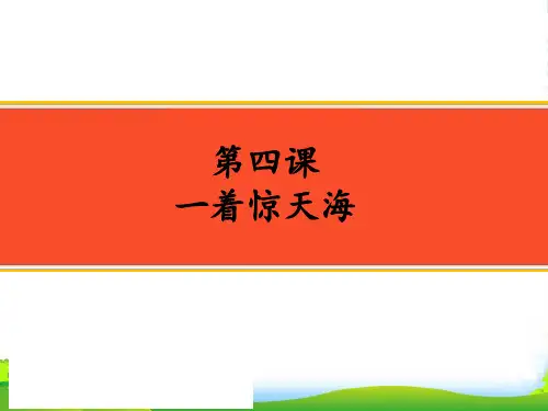 新人教版八年级语文上册课件4.一着惊海天(共46张PPT)