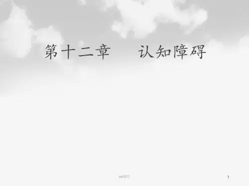 认知功能障碍  ppt课件