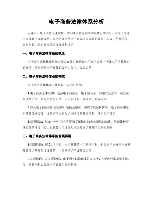 电子商务法律体系分析
