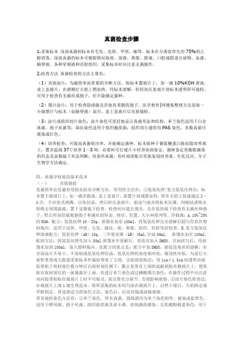 真菌检测步骤
