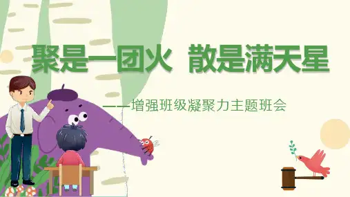 聚是一团火  散是满天星——增强班级凝聚力主题班会(课件)