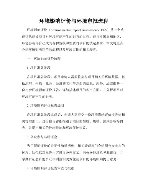 环境影响评价与环境审批流程