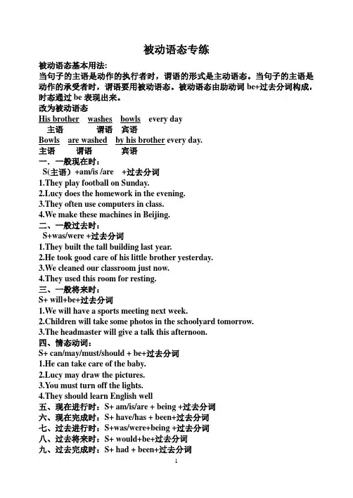 被动语态专练