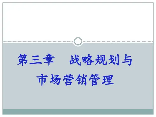 信管03版第三章战略规划与市场营销管理ppt课件