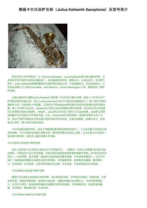 德国卡尔沃兹萨克斯（Julius