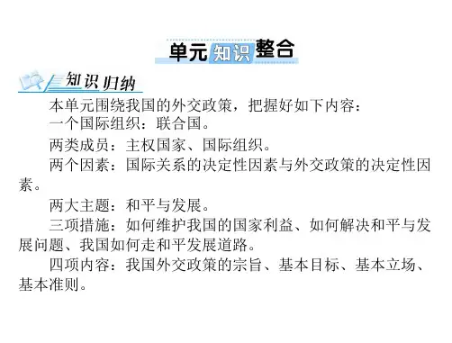 高考思想政治一轮总复习 必修2 第四单元 单元知识整合