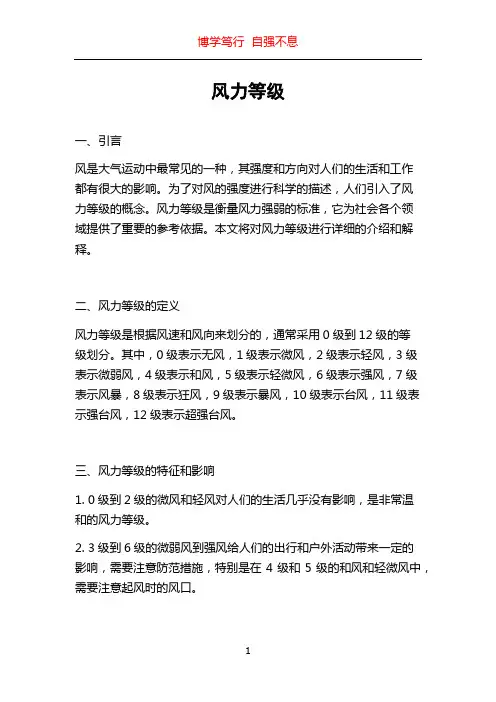 风力等级_精品文档