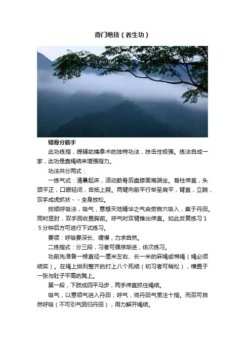 奇门绝技（养生功）