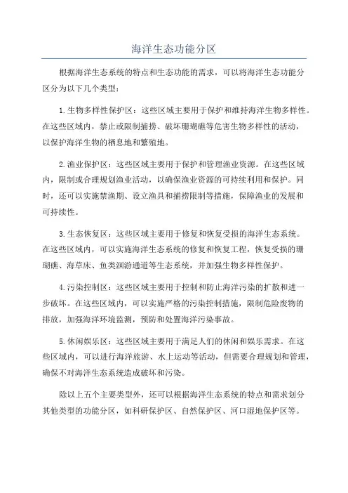 海洋生态功能分区