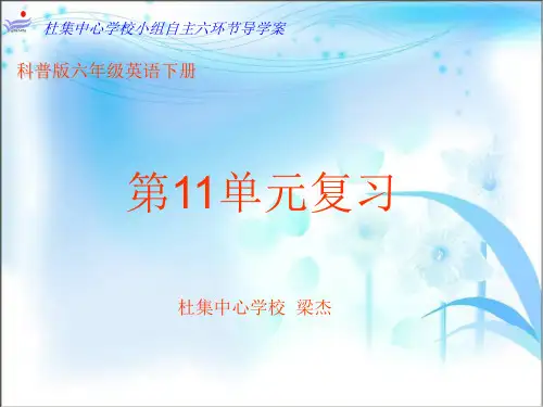 科普版六年级下册英语第十一课单元复习