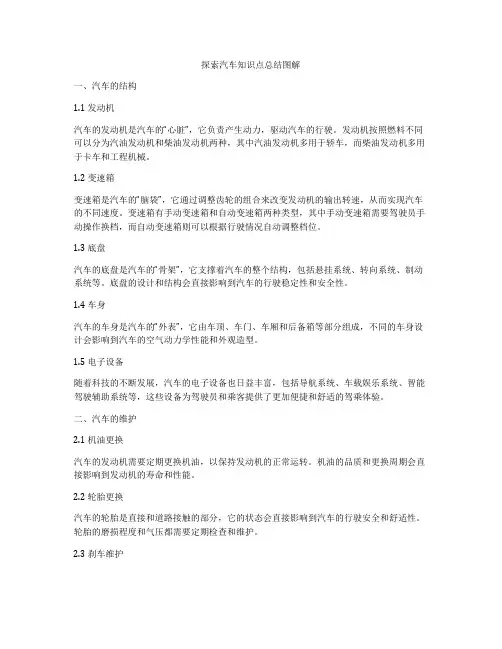 探索汽车知识点总结图解