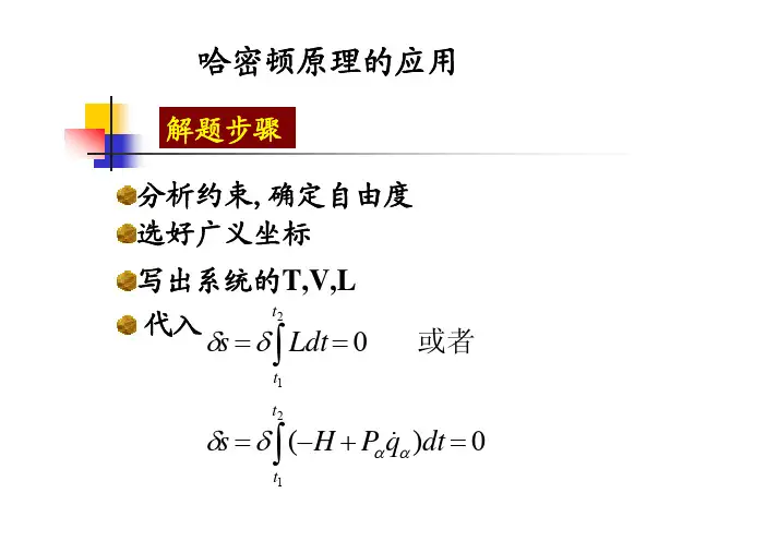 哈密顿原理的应用
