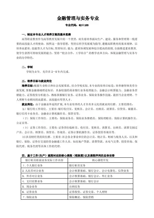 10级金融人才培养方案(11年3月2日)