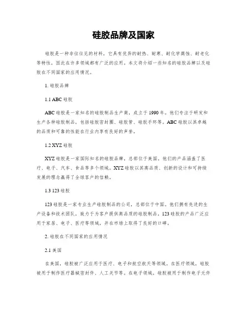 硅胶品牌及国家