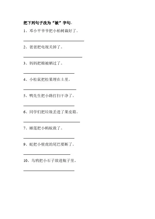 把被字句