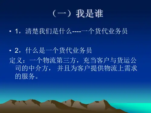 货代业务员入门.ppt