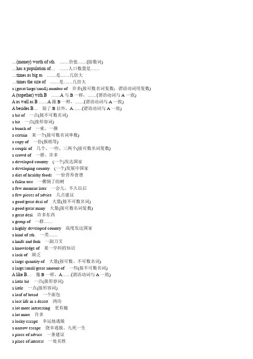 2020高考英语词汇_考点_必考点_考纲