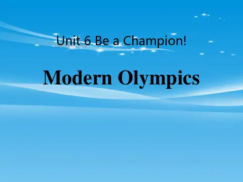 《Modern-Olympics》Be-a-Champion!-PPT课件下载【品质课件PPT】