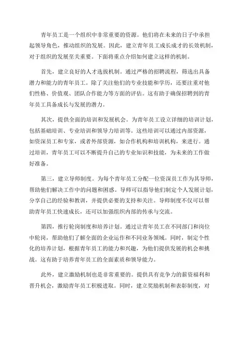 如何建立青年员工成长成才的长效机制