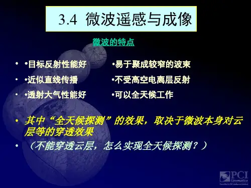 环境遥感多媒体课件之一：微波遥感与成像