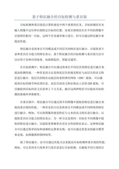 基于特征融合的目标检测与重识别