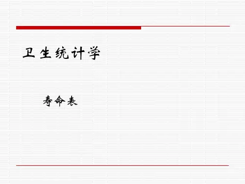 13 生命统计