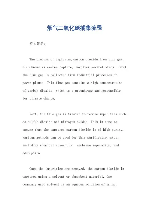 烟气二氧化碳捕集流程