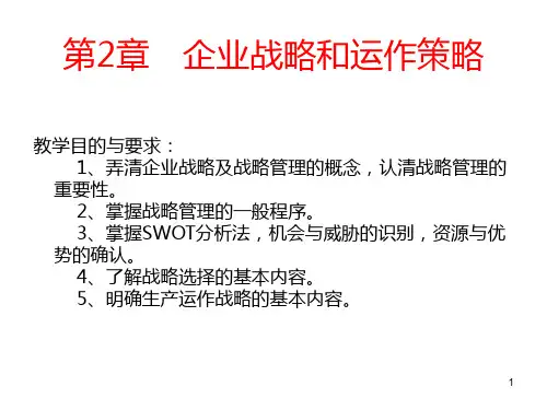 企业战略和运作策略