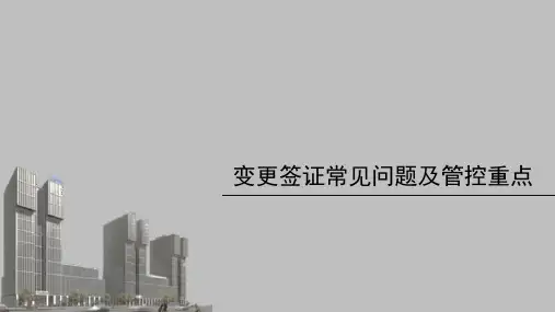 变更签证常见问题及管控重点