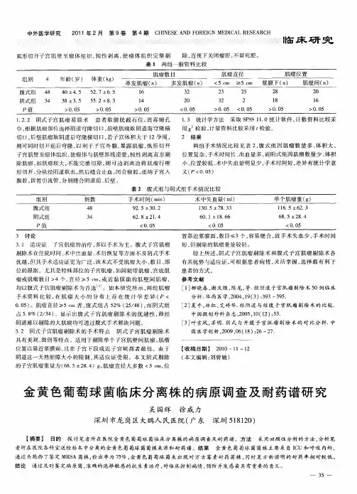 金黄色葡萄球菌临床分离株的病原调查及耐药谱研究
