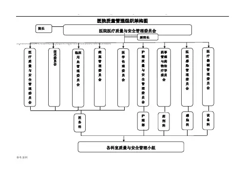 医疗质量管理与安全管理组织架构图69155