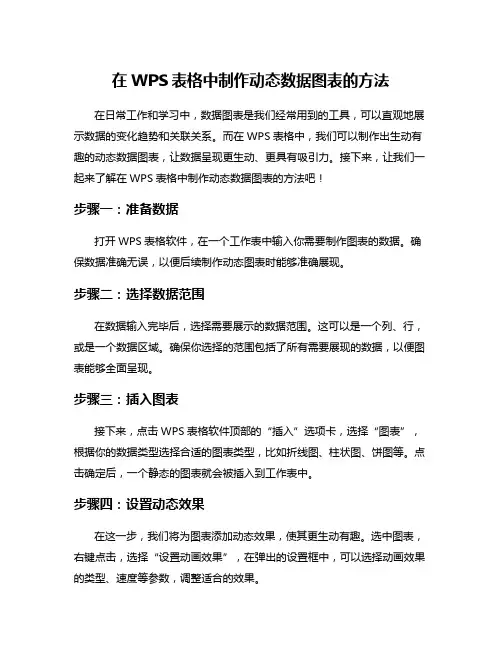 在WPS表格中制作动态数据图表的方法