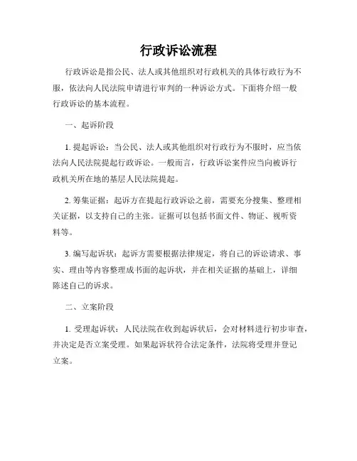 行政诉讼流程
