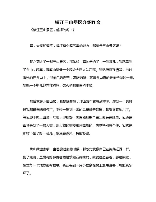 镇江三山景区介绍作文