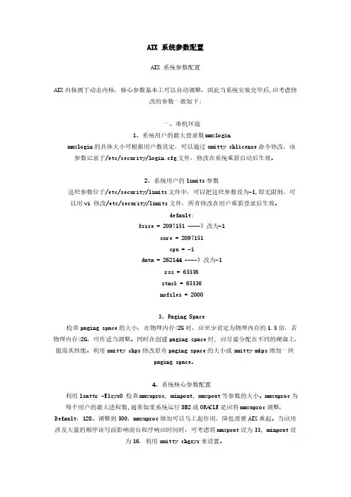 AIX系统参数配置-推荐下载