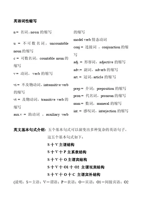 英文首字母缩略词