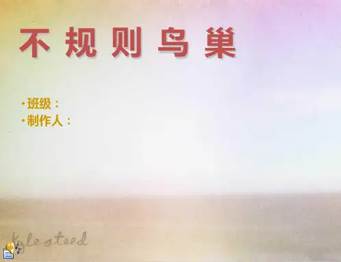创意DIY鸟巢设计ppt课件