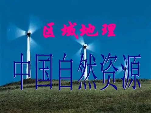 区域地理中国地理中国的自然资源课件(共97张PPT)