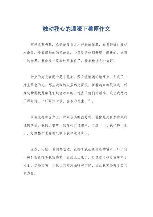 触动我心的温暖下着雨作文
