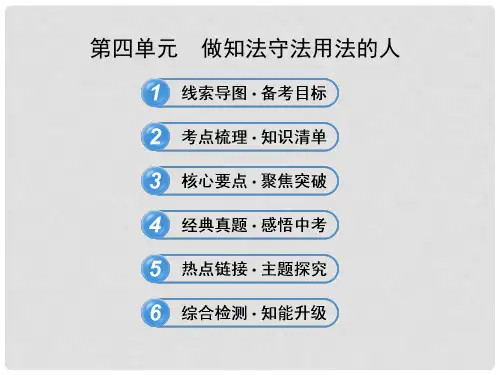 中考政治 4做知法守法用法的人复习课件 新人教版
