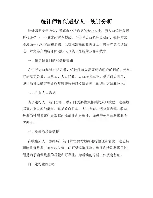 统计师如何进行人口统计分析