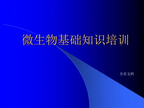 微生物基础知识培训课件