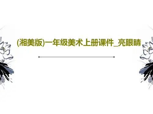 (湘美版)一年级美术上册课件_亮眼睛共27页文档