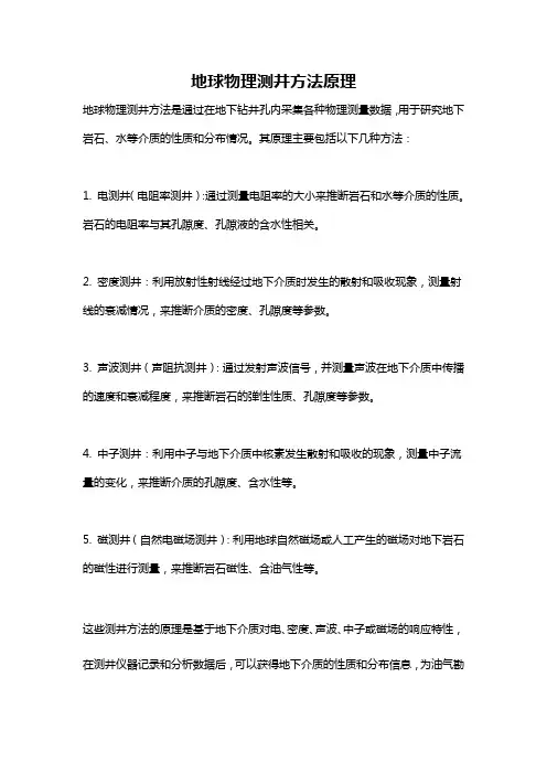 地球物理测井方法原理