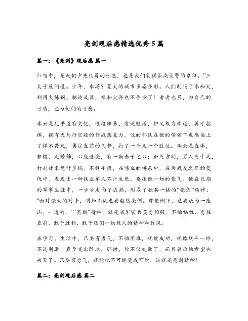 亮剑观后感精选优秀5篇