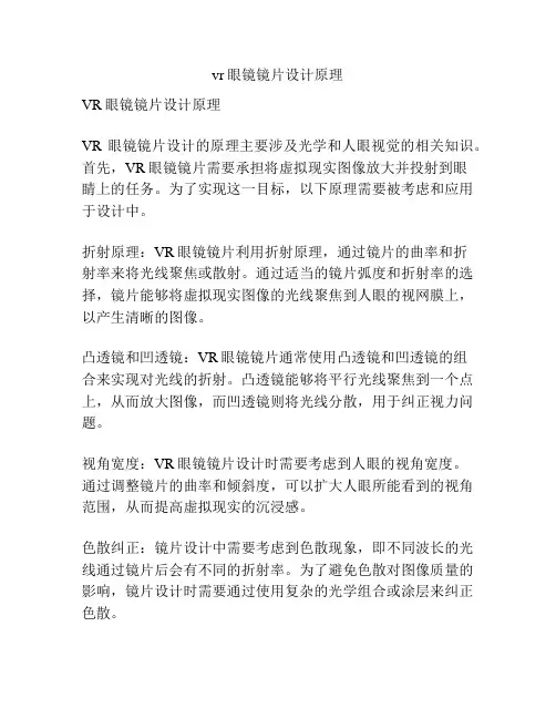 vr眼镜镜片设计原理