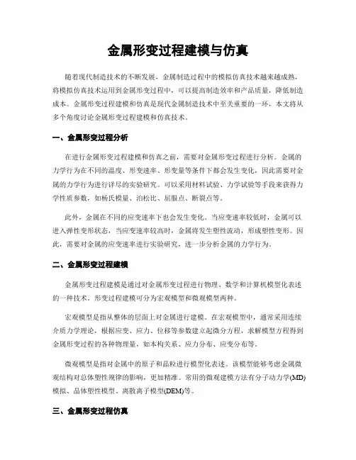 金属形变过程建模与仿真